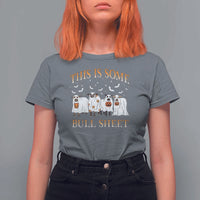 Funny Halloween T Shirt For Women This Is Some Bull Sheet Farm Cow Bat - Wonder Print Shop