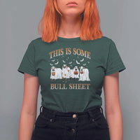 Funny Halloween T Shirt For Women This Is Some Bull Sheet Farm Cow Bat - Wonder Print Shop