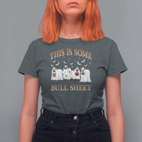 Funny Halloween T Shirt For Women This Is Some Bull Sheet Farm Cow Bat - Wonder Print Shop