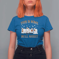 Funny Halloween T Shirt For Women This Is Some Bull Sheet Farm Cow Bat - Wonder Print Shop