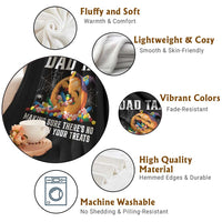 Halloween Dad Throw Blanket Dad Tax Making Sure There's No Tricks In Your Treats Candy - Wonder Print Shop