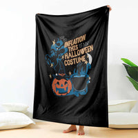 Funny Halloween Throw Blanket Due To Inflation This Is My Halloween Costume Pumpkin Ghost - Wonder Print Shop