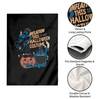 Funny Halloween Garden Flag Due To Inflation This Is My Halloween Costume Pumpkin Ghost - Wonder Print Shop