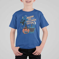 Funny Halloween T Shirt For Kid Due To Inflation This Is My Halloween Costume Pumpkin Ghost - Wonder Print Shop