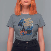 Funny Halloween T Shirt For Women Due To Inflation This Is My Halloween Costume Pumpkin Ghost - Wonder Print Shop