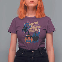 Funny Halloween T Shirt For Women Due To Inflation This Is My Halloween Costume Pumpkin Ghost - Wonder Print Shop