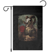 Halloween Garden Flag Creepy Mona Lisa Satan Pentagram Leonardo da Vinci - Wonder Print Shop