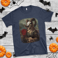 Halloween T Shirt Creepy Mona Lisa Satan Pentagram Leonardo da Vinci - Wonder Print Shop