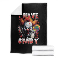 Halloween Throw Blanket I Have Candy Scary Creepy Clown Lolipop - Wonder Print Shop