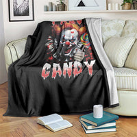 Halloween Throw Blanket I Have Candy Scary Creepy Clown Lolipop - Wonder Print Shop