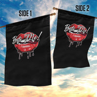 Halloween Garden Flag Bite Me Vampire Red Lips Teeth Bloody - Wonder Print Shop