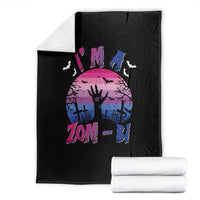 Funny Halloween Bisexual Throw Blanket I'm A Zom Bi Zombie LGBT - Wonder Print Shop