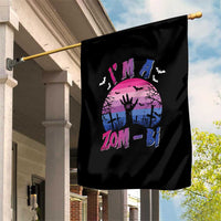 Funny Halloween Bisexual Garden Flag I'm A Zom Bi Zombie LGBT - Wonder Print Shop