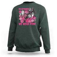 Breast Cancer Awareness Murderers Sweatshirt In October We Wear Pink Vintage Flower - Wonder Print Shop