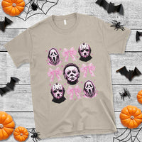 Halloween T Shirt Scary Murderers Pink Bows Coquette Aesthetic - Wonder Print Shop