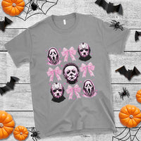 Halloween T Shirt Scary Murderers Pink Bows Coquette Aesthetic - Wonder Print Shop