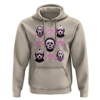 Halloween Hoodie Scary Murderers Pink Bows Coquette Aesthetic