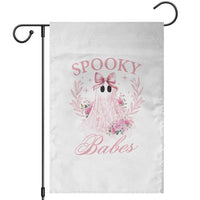 Halloween Garden Flag Spooky Babes Pink Ghost Coquette Aesthetic - Wonder Print Shop