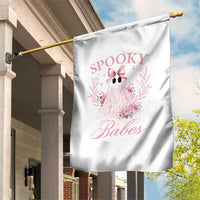 Halloween Garden Flag Spooky Babes Pink Ghost Coquette Aesthetic - Wonder Print Shop