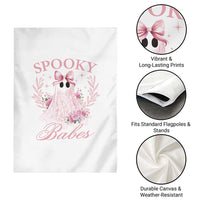 Halloween Garden Flag Spooky Babes Pink Ghost Coquette Aesthetic - Wonder Print Shop