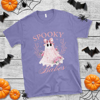 Halloween T Shirt Spooky Babes Pink Ghost Coquette Aesthetic - Wonder Print Shop