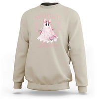 Halloween Sweatshirt Spooky Babes Pink Ghost Coquette Aesthetic - Wonder Print Shop