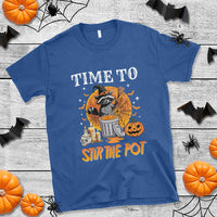 Funny Halloween T Shirt Time To Stir The Pot Cute Raccoon Pumpkin - Wonder Print Shop