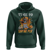 Funny Halloween Hoodie Time To Stir The Pot Cute Raccoon Pumpkin