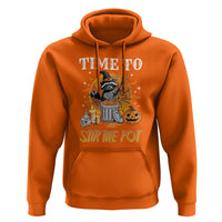 Funny Halloween Hoodie Time To Stir The Pot Cute Raccoon Pumpkin