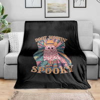 Halloween Western Throw Blanket Boot Scootin' Spooky Cute Country Cowboy Ghost - Wonder Print Shop