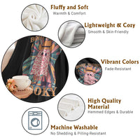 Halloween Western Throw Blanket Boot Scootin' Spooky Cute Country Cowboy Ghost - Wonder Print Shop