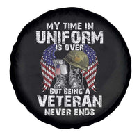 Veterans Spare Tire Cover My Time In Uniform Is Over But Being A Veteran Never Dies
