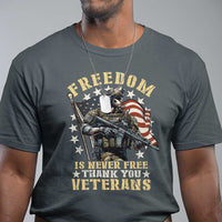 Veterans T Shirt Freedom Is Never Free Thank You Veterans American Flag Military - Wonder Print Shop