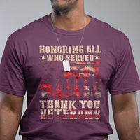 Veterans Day T Shirt Honoring All Who Served Thank You Veterans American Flag - Wonder Print Shop