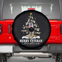 Veteran Day Xmas Spare Tire Cover Merry Veteran Christmas Fir Tree Dog Tag Combat Shoes