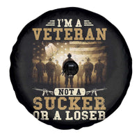 Veterans Spare Tire Cover I'm A Veteran Not A Sucker Or A Loser American Flag