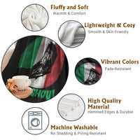 Funny Halloween Throw Blanket Gabaghoul Zombie Hand Moon Italian Flag Moon - Wonder Print Shop