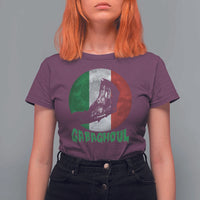 Funny Halloween T Shirt For Women Gabaghoul Zombie Hand Moon Italian Flag Moon - Wonder Print Shop