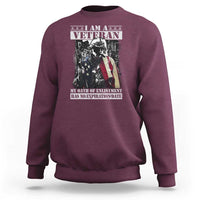 Veterans Sweatshirt I Am A Veteran My Oath Of Enlistment Has No Expiration Date Military - Wonder Print Shop