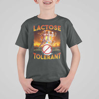 Funny Lactose Tolerant T Shirt For Kid Ironic Sarcastic Funny Humor Cringe Meme - Wonder Print Shop