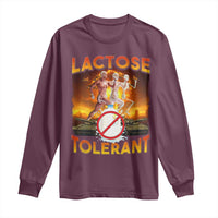 Funny Lactose Tolerant Long Sleeve Shirt Ironic Sarcastic Funny Humor Cringe Meme - Wonder Print Shop