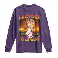 Funny Lactose Tolerant Long Sleeve Shirt Ironic Sarcastic Funny Humor Cringe Meme - Wonder Print Shop