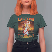 Funny Lactose Tolerant T Shirt For Women Ironic Sarcastic Funny Humor Cringe Meme - Wonder Print Shop