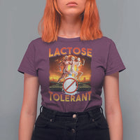 Funny Lactose Tolerant T Shirt For Women Ironic Sarcastic Funny Humor Cringe Meme - Wonder Print Shop