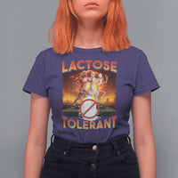 Funny Lactose Tolerant T Shirt For Women Ironic Sarcastic Funny Humor Cringe Meme - Wonder Print Shop