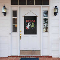 Funny 67 Christmas Garden Flag Six Seven Meme Santa Skeleton Hands Gesture Gen Alpha - Wonder Print Shop