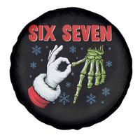 Funny 67 Christmas Spare Tire Cover Six Seven Meme Santa Skeleton Hands Gesture Gen Alpha - Wonder Print Shop
