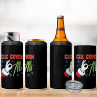 Funny 67 Christmas 4 in 1 Can Cooler Tumbler Six Seven Meme Santa Skeleton Hands Gesture Gen Alpha - Wonder Print Shop