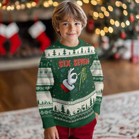 Funny 67 Christmas Ugly Christmas Sweater Six Seven Meme Santa Skeleton Hands Gesture Gen Alpha - Wonder Print Shop