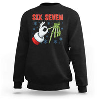 Funny 67 Christmas Sweatshirt Six Seven Meme Santa Skeleton Hands Gesture Gen Alpha - Wonder Print Shop